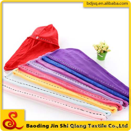 Wholesale thickening dry hair cap microfiber hair drying towel
